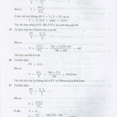Bài Tập Hóa Học Vô Cơ, Quyển II - Lý Thuyết Đại Cương Về Hóa Học (Trả Lời Câu Hỏi Và Giải Bài Tính)