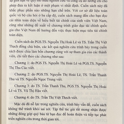 Sách - Nâng Cao Hiểu Biết Tài Chính Cá Nhân Cho Sinh Viên Việt Nam Hướng Tới Mục Tiêu tài Chính Toàn Diện