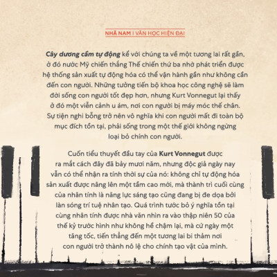 Sách - Cây dương cầm tự động (Kurt Vonnegut) (Nhã Nam Oficial)