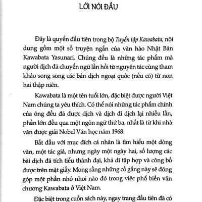 Tuyển Tập Kawabata - Truyện Ngắn
