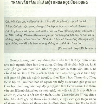 Giáo Trình Tham Vấn Tâm Lý