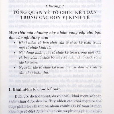 Tổ Chức Kế Toán Trong Các Đơn Vị Kinh Tế