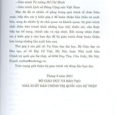 Combo Giáo Trình Triết Học Mác – Lênin + Giáo Trình Chủ Nghĩa Xã Hội Khoa Học (Dành Cho Bậc Đại Học Hệ Không Chuyên Lý Luận Chính Trị) - Bộ mới năm 2021