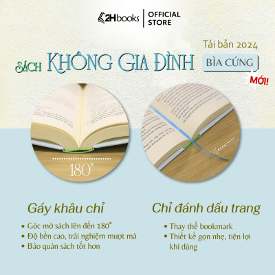 Sách Không Gia Đình Bìa Cứng (BC) Tái bản 2024, Tiểu thuyết Văn Học Kinh Điển Hector Malot, 2HBooks