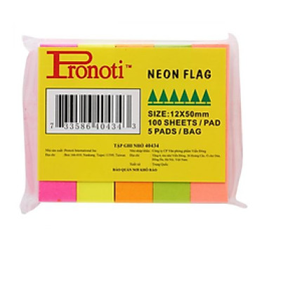 Giấy notes 5 màu giấy Pronoti 40434