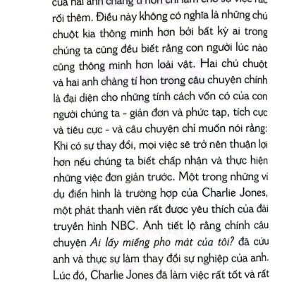 Ai Lấy Miếng Pho Mát Của Tôi ? (Tái Bản)