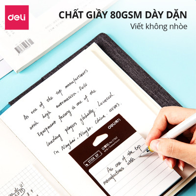 Set 60 Giấy Note Ghi Chú Deli Hình Vuông Dán Kẻ Ngang Caro Chât Lượng Cao Tiện Lợi Keo Dính Chắc