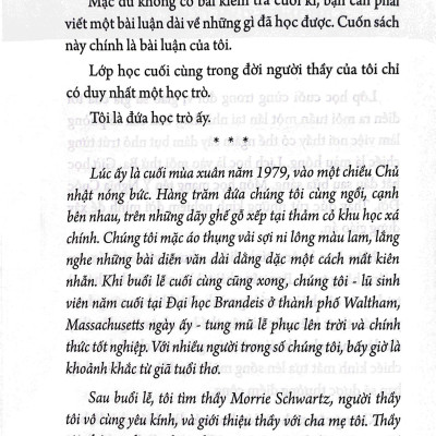 Những Ngày Thứ Ba Với Thầy Morrie (Tái Bản 2023)