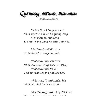 Ca Dao Việt Nam Tuyển Chọn 