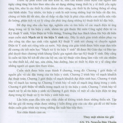 Mạch Xử Lý Tín Hiệu Y Sinh