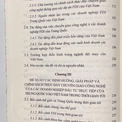 Sách - Chuyển Giao Công Nghệ Trong Đầu Tư Của Trung Quốc Vào Việt Nam