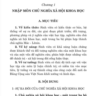 Giáo trình Chủ nghĩa xã hội khoa học (Dành cho bậc đại học hệ chuyên lý luận chính trị)