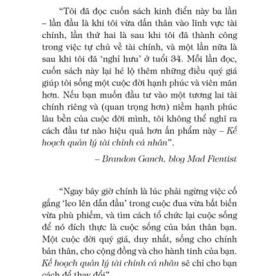 Kế Hoạch Quản Lý Tài Chính Cá Nhân - "Phương Pháp 9 Bước Để Đặt Được Tự Do Tài Chính"