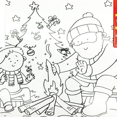 Wipe Clean Colouring Books - Sleigh