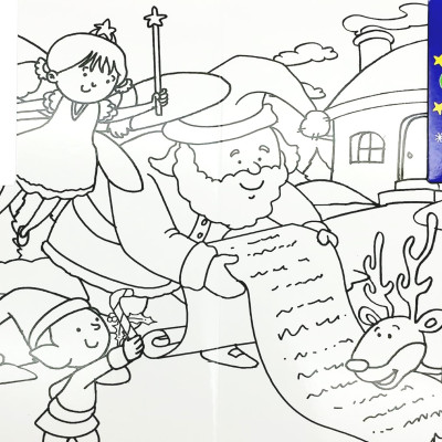 Wipe Clean Colouring Books - Elves