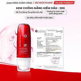 [Mới] Kem Chống Nắng Kiềm Dầu SẮC NGỌC KHANG 50g - bảo vệ toàn diện, kiểm soát bóng dầu hiệu quả