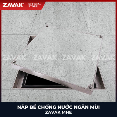 Nắp bể ngầm chống nước ngăn mùi inox ZAVAK MHE*-80 / KT 80x80cm, lát gạch 3cm, tải 330kg