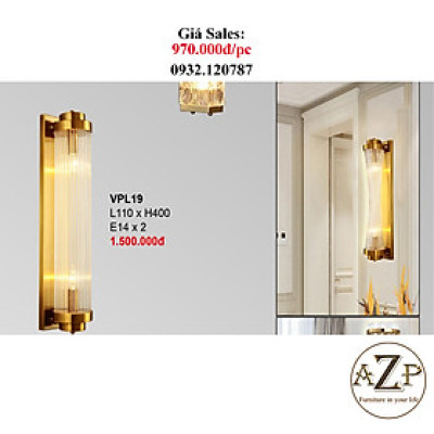 AZP - ĐÈN ỐP VÁCH / ĐÈN TRANG TRÍ / ĐÈN TREO TƯỜNG PHÒNG KHÁCH, PHÒNG NGỦ, NHÀ HÀNG, KHÁCH SẠN AZP-VPL19 phong cách đương đại, hàng nhập khẩu AZP