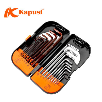 Bộ Lục Giác 18 chi tiết đầu bi và đầu sao KAPUSI TOOLS Nhật Bản k0420