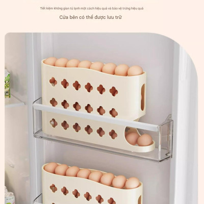 Hộp đựng trứng lăn thông minh – Kệ để trứng chuyên dụng cho cửa tủ lạnh, hộp bảo quản trứng tiện lợi, giúp sắp xếp gọn gàng, giữ trứng tươi lâu