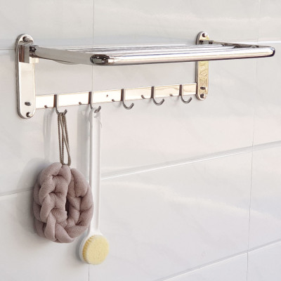 Kệ treo khăn tắm Inox SUS 304 đa chức năng Eurolife EL-B5 NEW (Trắng bạc)