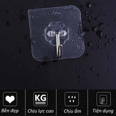 SET 5 Móc Dán Tường Trong Suốt Siêu Dính, Móc Treo Đồ Dùng Cá Nhân Nhỏ Gọn Tiện Lợi, Móc Treo Chìa Khóa, Trong Gia Đình. TakyHome 2213set5