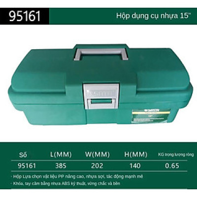 Thùng đựng đồ nghề nhựa 15inch Quy cách: 385 x 202 x 140mm SATA 95161