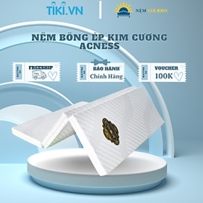 Nệm bông ép Kim Cương Acness 160x200x9cm (Màu ngẫu nhiên)