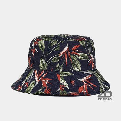 Mũ vành tròn, Nón bucket tai bèo nam nữ họa tiết cây hoa lá đẹp chất liệu cotton cao cấp