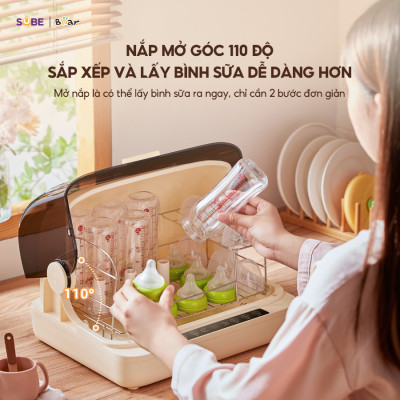 Máy Tiệt Trùng Sấy Khô UV 18L Bear Chống Ồn Tốt Khử Trùng Đa Dụng Cụ Không Tốn Điện Lưu Trữ 48H SB-MTT20 - Hàng Chính Hãng
