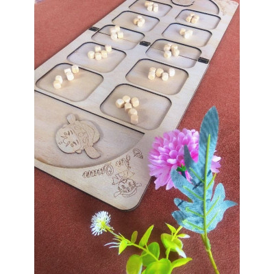 Ô Ăn Quan Bằng Gỗ Trò Chơi Dân Gian Bàn Ô Ăn Quan Cờ Ô Quan Gấp Gọn-  Trò Chơi Tuổi Thơ - HÀNG CHÍNH HÃNG MINIIN