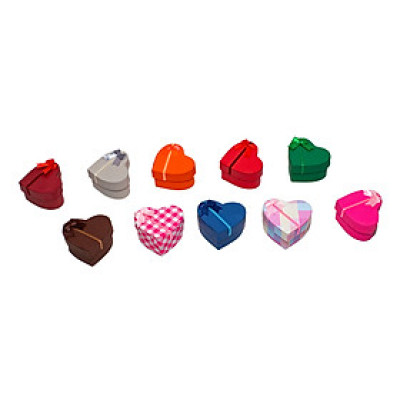 10 Hộp quà Tim (Nhí) TI038 - 5 x 3 cm - Giao màu ngẫu nhiên