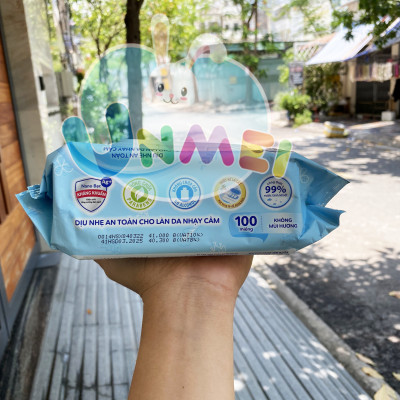 Combo Tiết Kiệm: 6 Gói Khăn Ướt Bobby Care Không Hương 100 Miếng/Gói