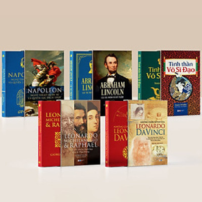 Combo 5 Cuốn Deluxe Books: Abraham Lincoln-Các Tác Phẩm Và Suy Ngẫm+ Tinh Thần Võ Sĩ Đạo+ Leonardo Michelangelo Và Raphael-Cuộc Đời Ba Danh Họa Thời Kì Phục Hưng+ Napoleon-Nghệ Thuật Quân Sự Và Quyền Lực Đích Thực+ Những Cuốn Sổ Tay Của Leonardo Da Vinci