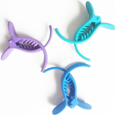 Combo 2 Kẹp tóc nữ càng cua 3 răng màu sắc (màu ngẫu nhiên)