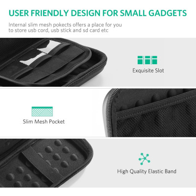 Hộp Đựng Đa Năng Bảo Vệ Ổ Cứng Di Động , Sạc Và Pin Dự Phòng Chính Hãng Ugreen 50274