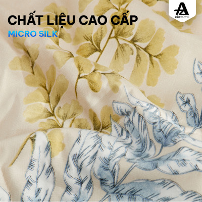 Bộ Ga Giường 4 Món Fern Trees Mềm Mại, 100% Mirco Silk Cao Cấp A2Z Home