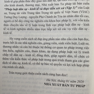 Pháp Luật Dân Sự kinh Tế Và Thực Tiễn Xét Xử ( Tập 1 )