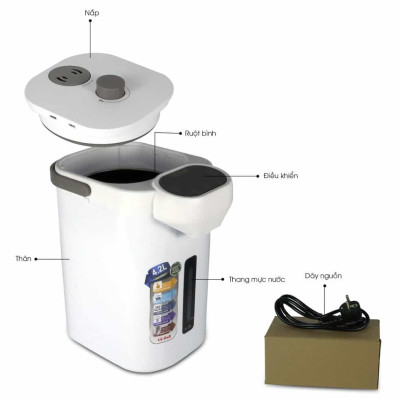 Bình Thuỷ Điện Gali GL-5042W Dung tích 4,2L nhỏ gọn, Thân bằng nhựa nguyên sinh cao cấp, lòng trong bằng Inox 304 dày chất lượng. Hàng chính hãng chất lượng cao bảo hành 24 tháng.