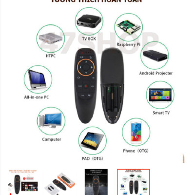 Điều Khiển Bluetooth, Chuột Bay, Tìm Kiếm Giọng Nói Air Mouse Remote Voice G10S, Tìm kiếm nội dung bằng giọng nói - Hàng Nhập Khẩu