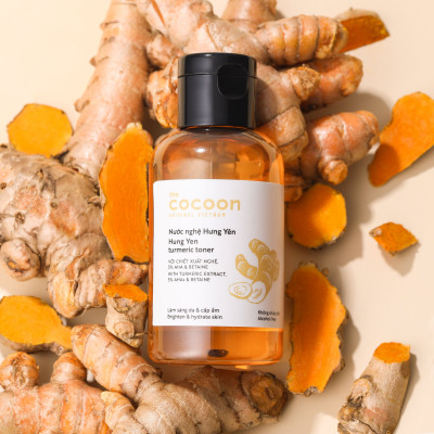 Bộ 5 Chăm Sóc Da Nghệ Cocoon giúp sáng da mờ thâm: Sữa rửa mặt nghệ 140ml + Mặt nạ nghệ 30ml + Toner nghệ 140ml + Tinh chất nghệ 30ml + Thạch nghệ 30ml