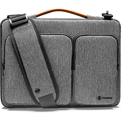 TÚI ĐEO TOMTOC (USA) 360* SHOULDER BAGS MACBOOK PRO 15″/MACBOOK 16″ GRAY- HÀNG CHÍNH HÃNG