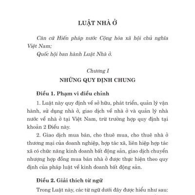 Luật Nhà ở năm 2023 (Song ngữ Việt - Anh) - The 2023 Housing Law (Vietnamese - English)