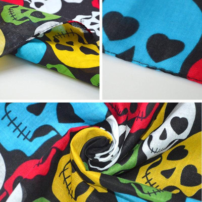 Bộ sưu tập khăn bandana street style họa tiết đầu lâu các loại (54x54cm)