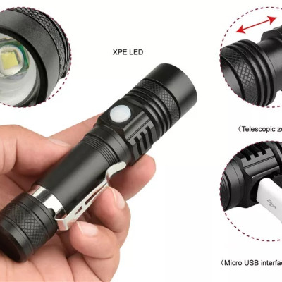 Đèn pin sạc cầm tay chống nước TERINO T518 - Hàng chính hãng