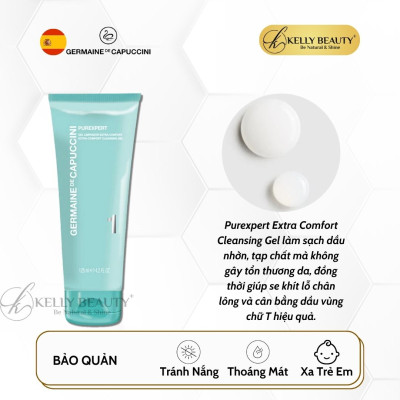 Gel Rửa Mặt Cho Da Dầu Mụn Germaine PUREXPERT Extra Comfort Cleansing Gel | Kelly Beauty