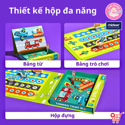 Đồ Chơi Xếp Hình Nam Châm Sáng Tạo Phiên Bản Mới Bao Gồm Trò Chơi BoardGame - Mideer Magnets Toys