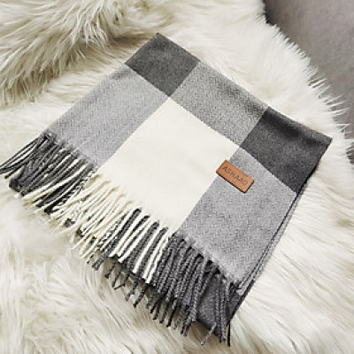 Khăn quàng cổ len cho nữ tông màu pastel thời trang, dày và ấm