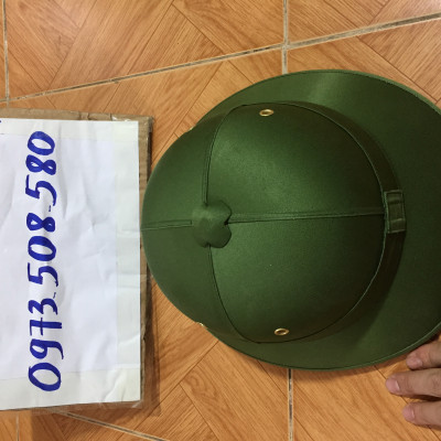 Mũ cối tàu lòng vàng cốt phíp không ngấm nước vải gabadin tô châu 