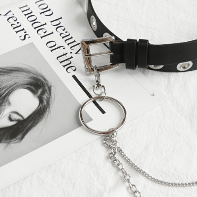 Thắt lưng nữ phụ kiện titan thép 2 tầng cá tính